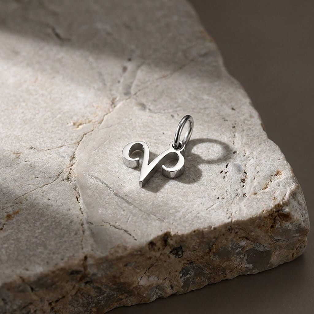 pendentif argent signe astrologique acier inoxydable bélier