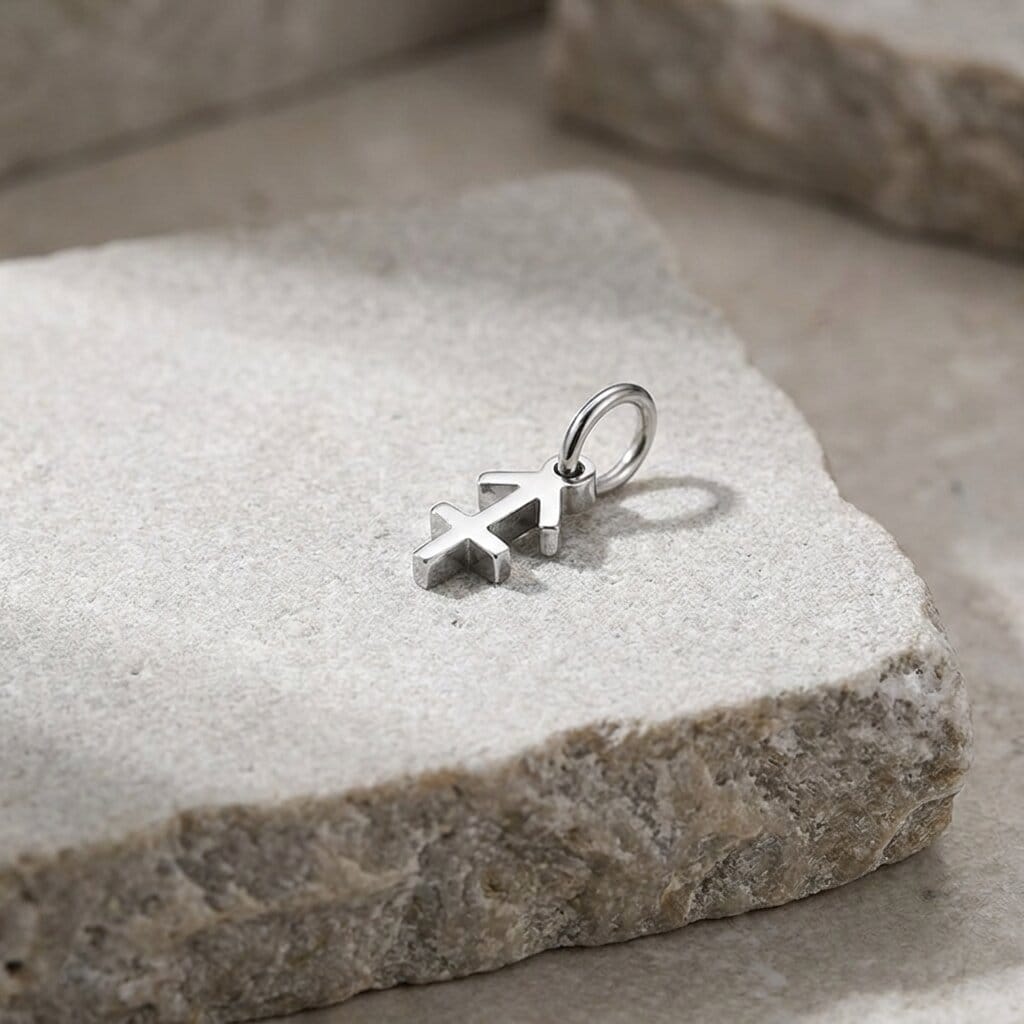 pendentif homme signe astrologique argent sagittaire