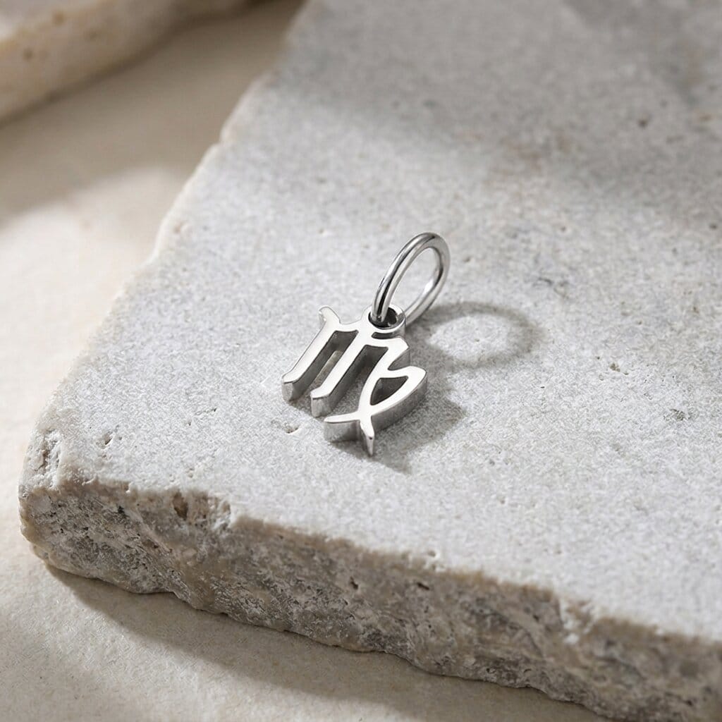 pendentif homme signe astrologique argent vierge