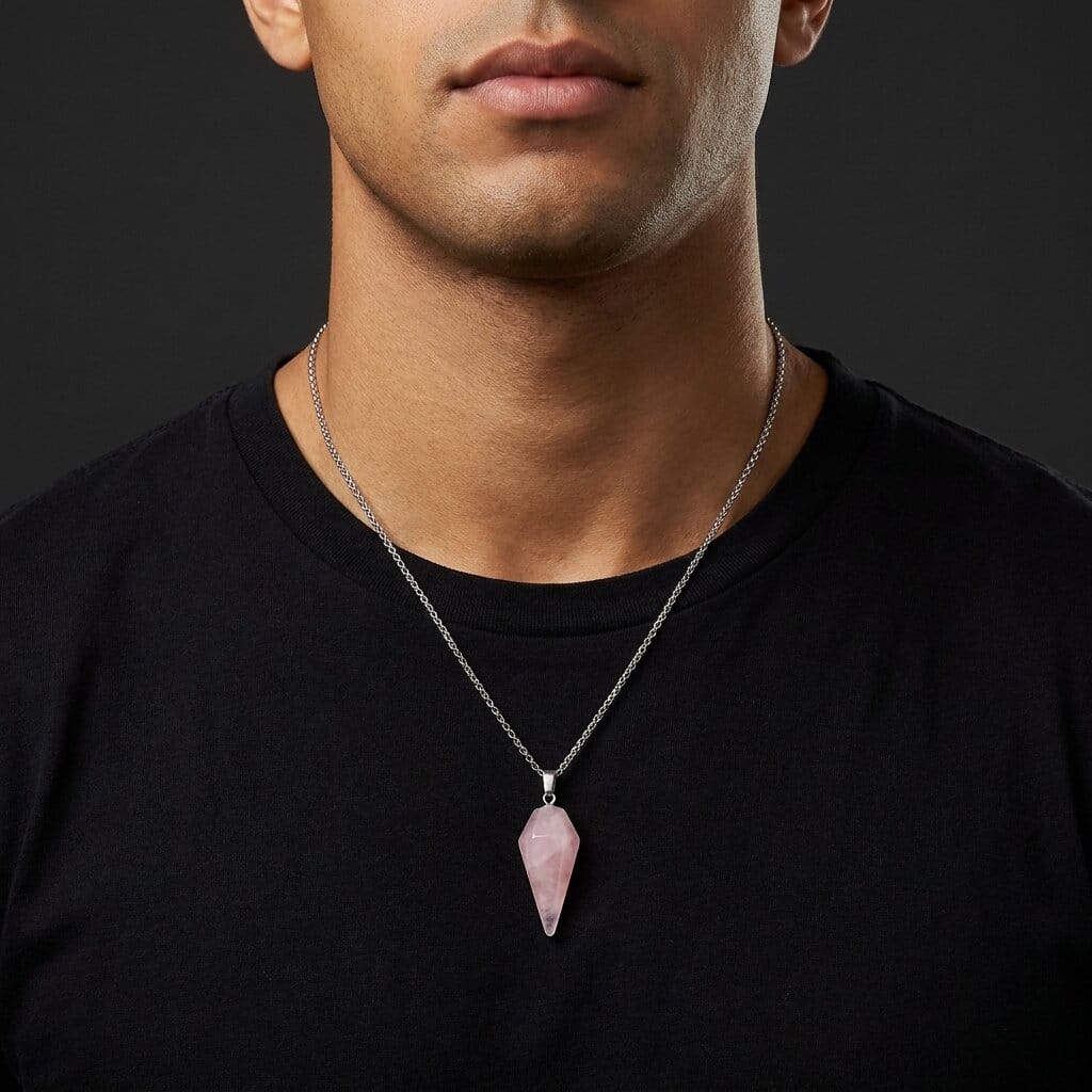 pendentif homme rose