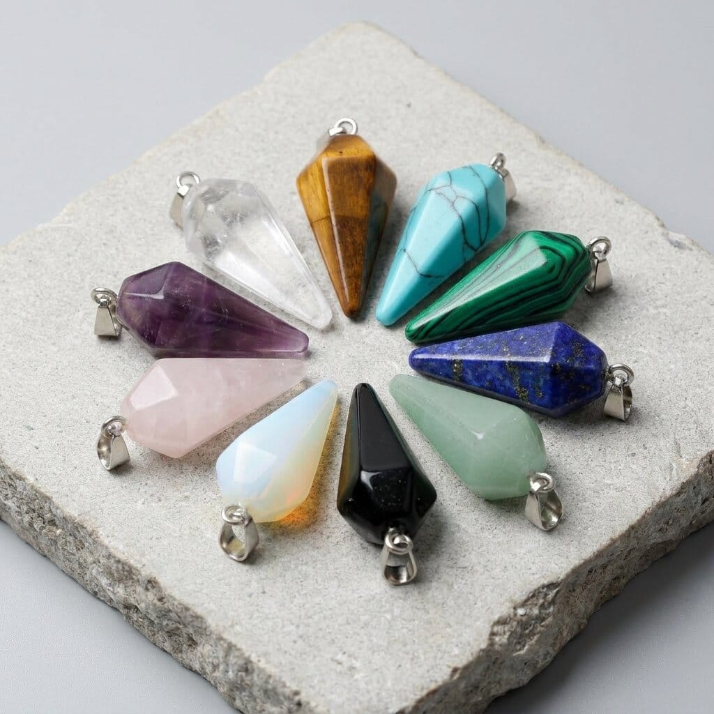 Des finitions exemplaires - Pendentif Pierre Naturelle Homme Pointe