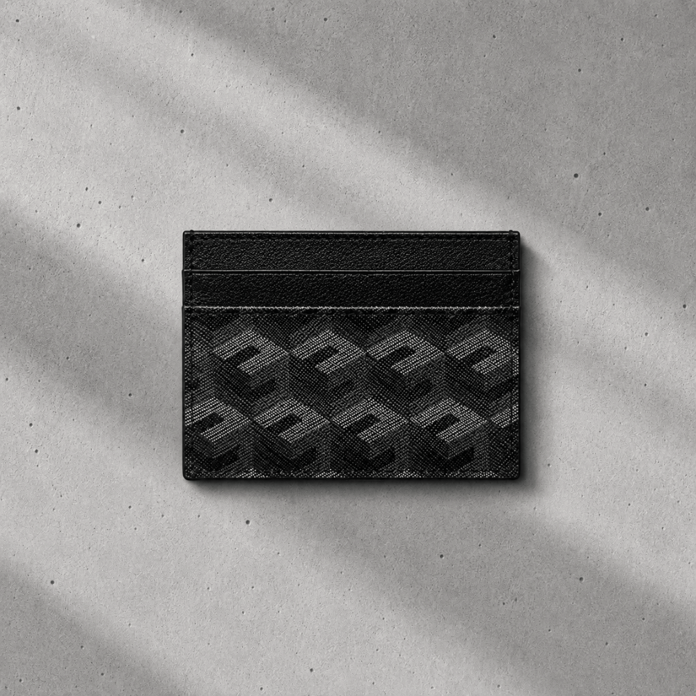 Des Finitions Exemplaires - Porte-Cartes Homme Cuir Luxe Slim à Monogramme