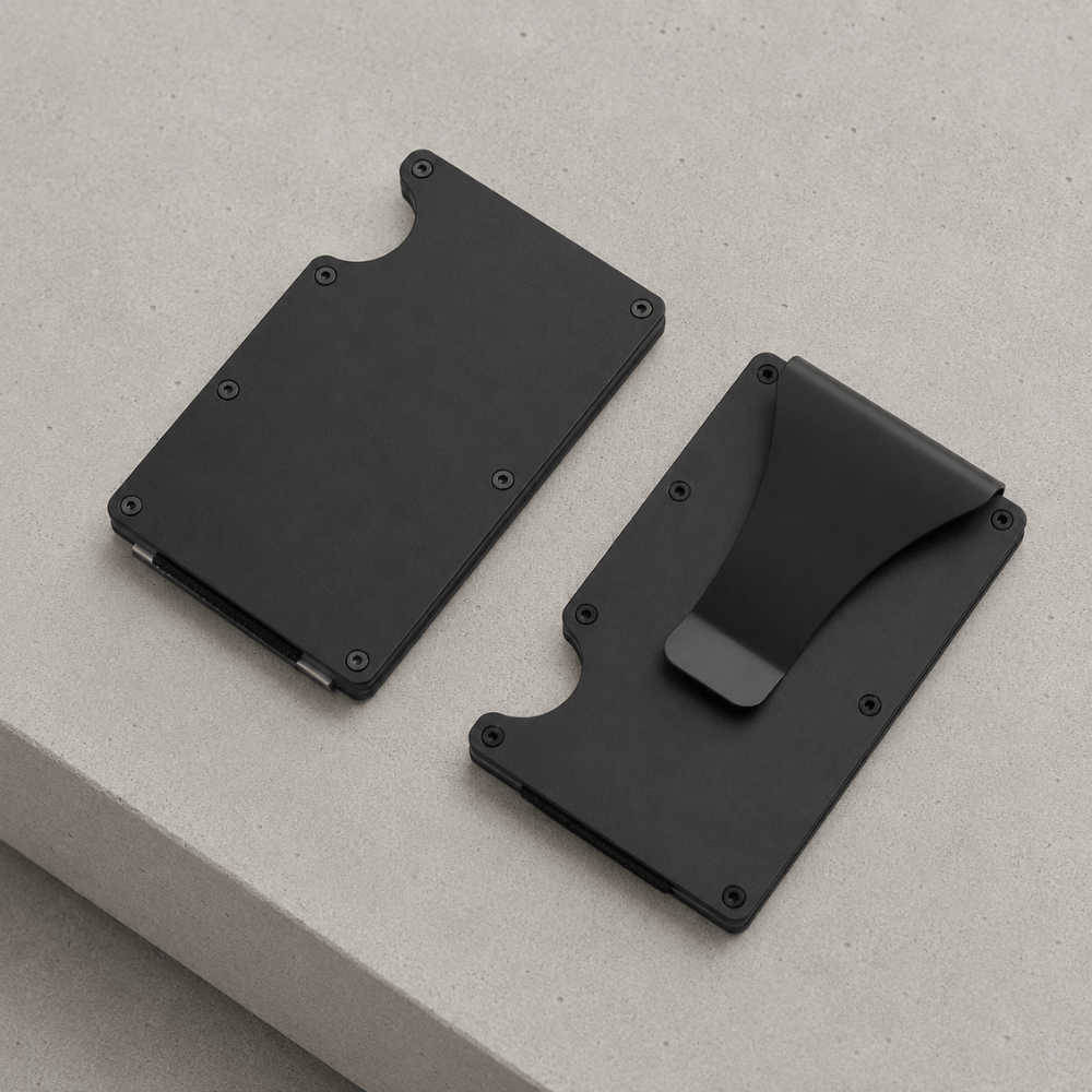 Des Finitions Exemplaires - Porte-Cartes Homme Aluminium RFID Pince à Billets