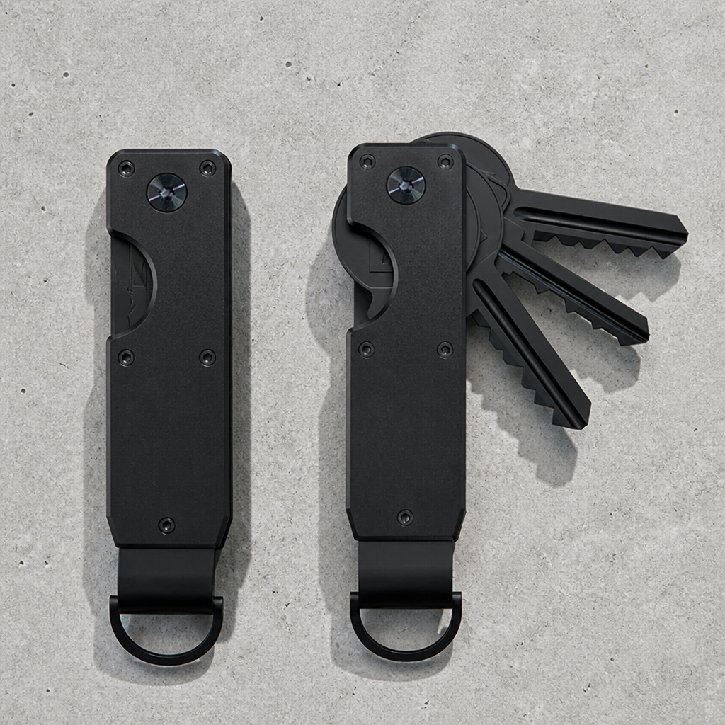 Des Finitions Exemplaires - Porte-Clés Organisateur Homme Compact en Métal à Clip