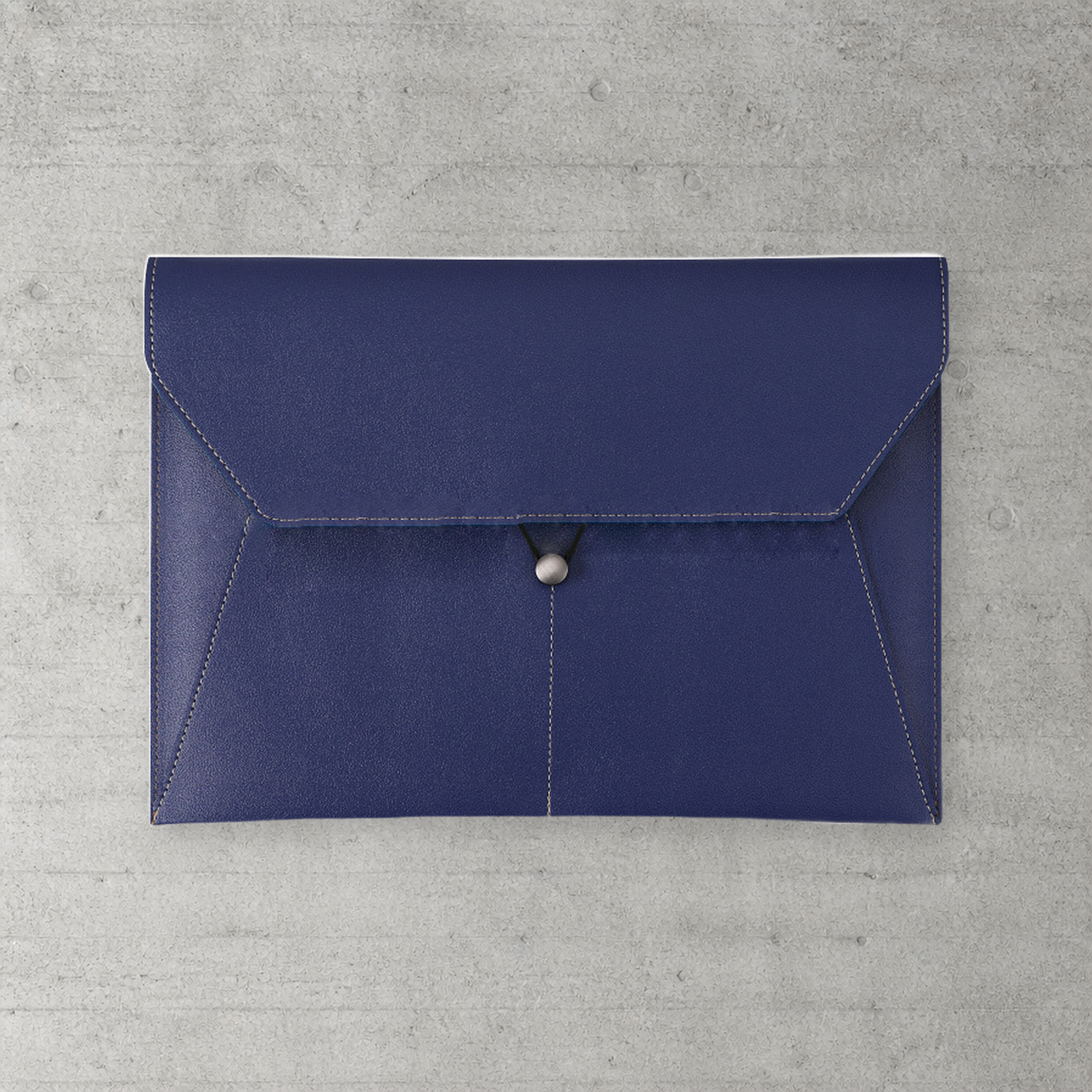 Porte-document A4 bleu à trois compartiments, 33 x 23,5 cm