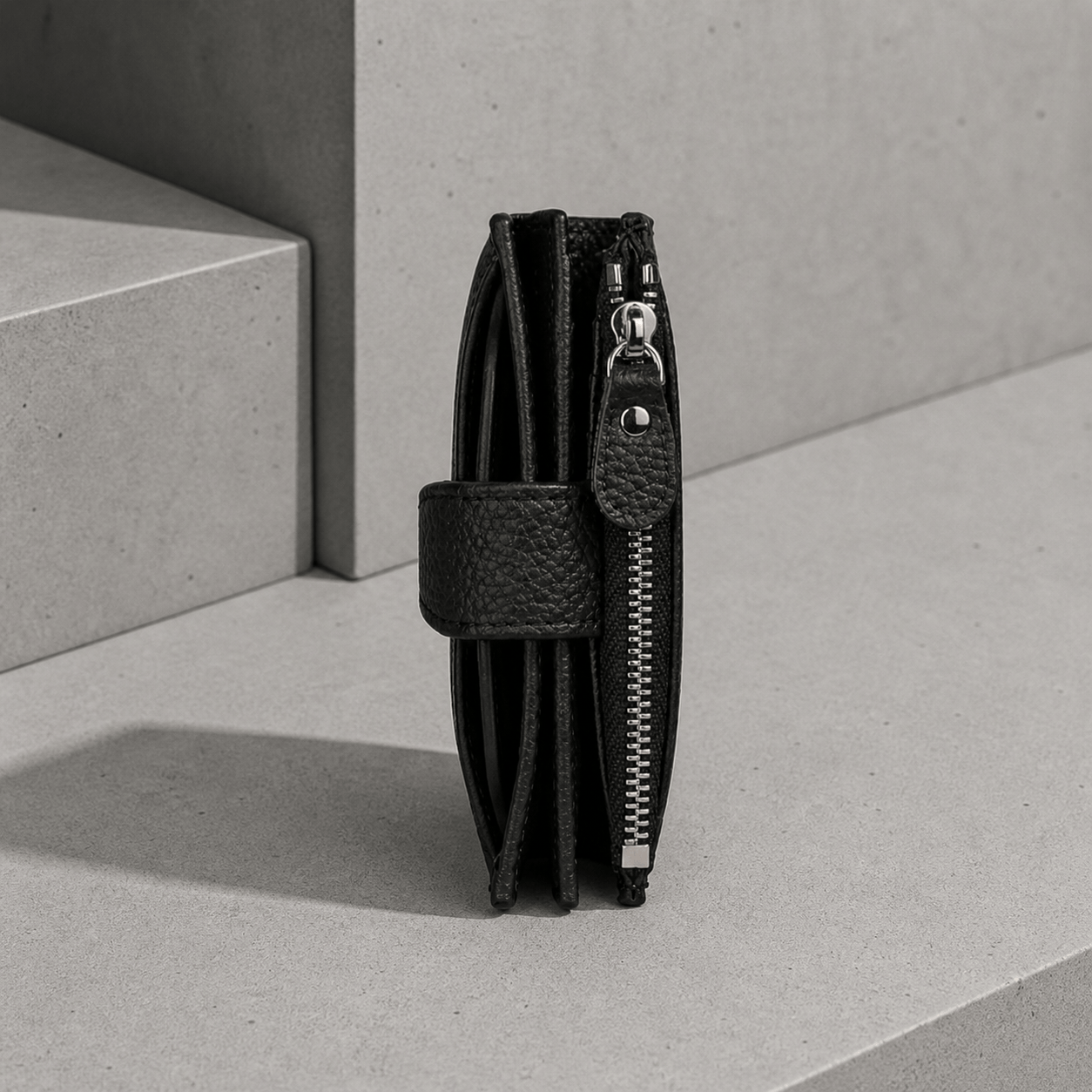 Des Finitions Exemplaires - Portefeuille Homme Cuir 3 Volets Vachette Anti-RFID