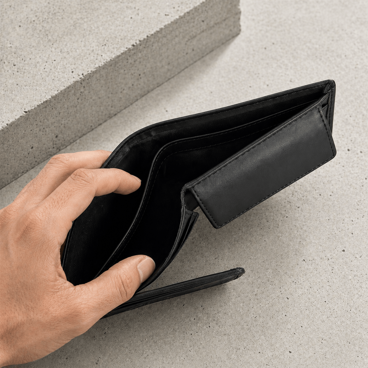 Des Finitions Exemplaires - Portefeuille Homme Cuir Slim 10 Cartes RFID Porte-Monnaie
