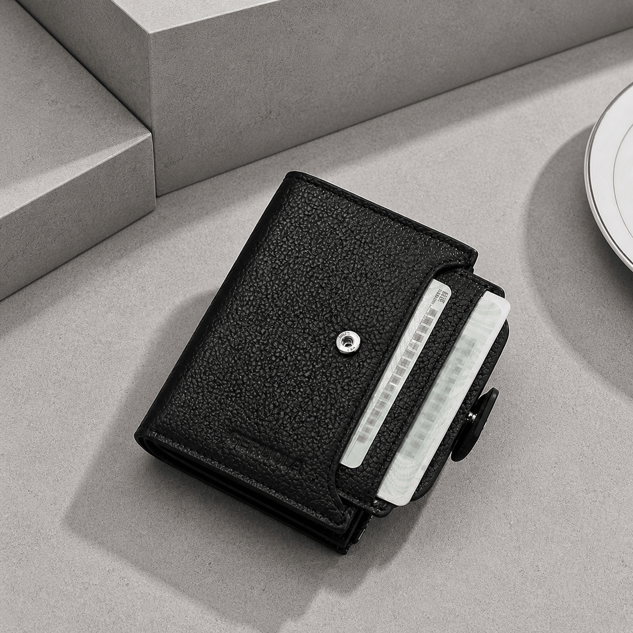 portefeuille homme cuir vachette noir accès cartes rapide