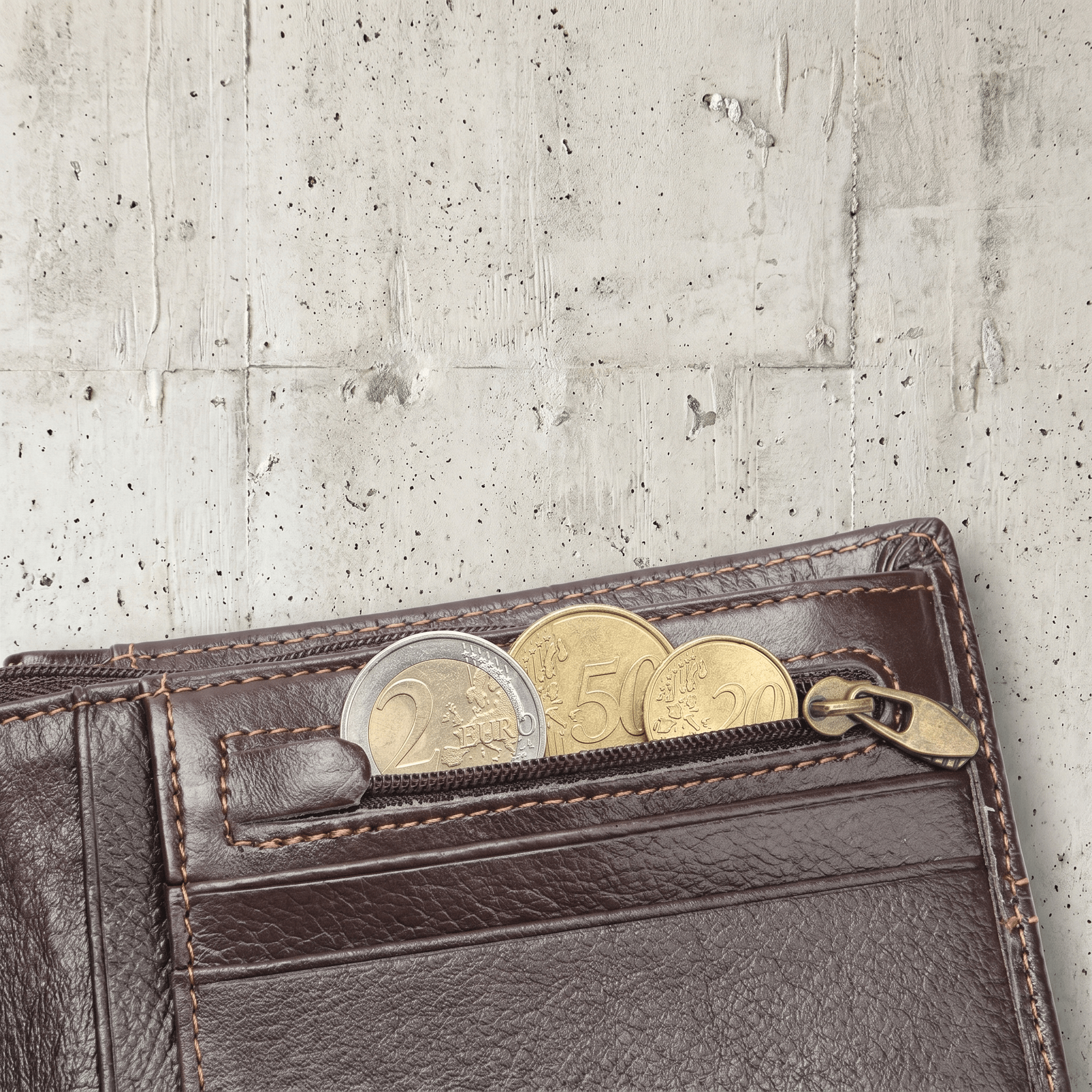 portefeuille cuir véritable homme marron compartiment monnaie zippé
