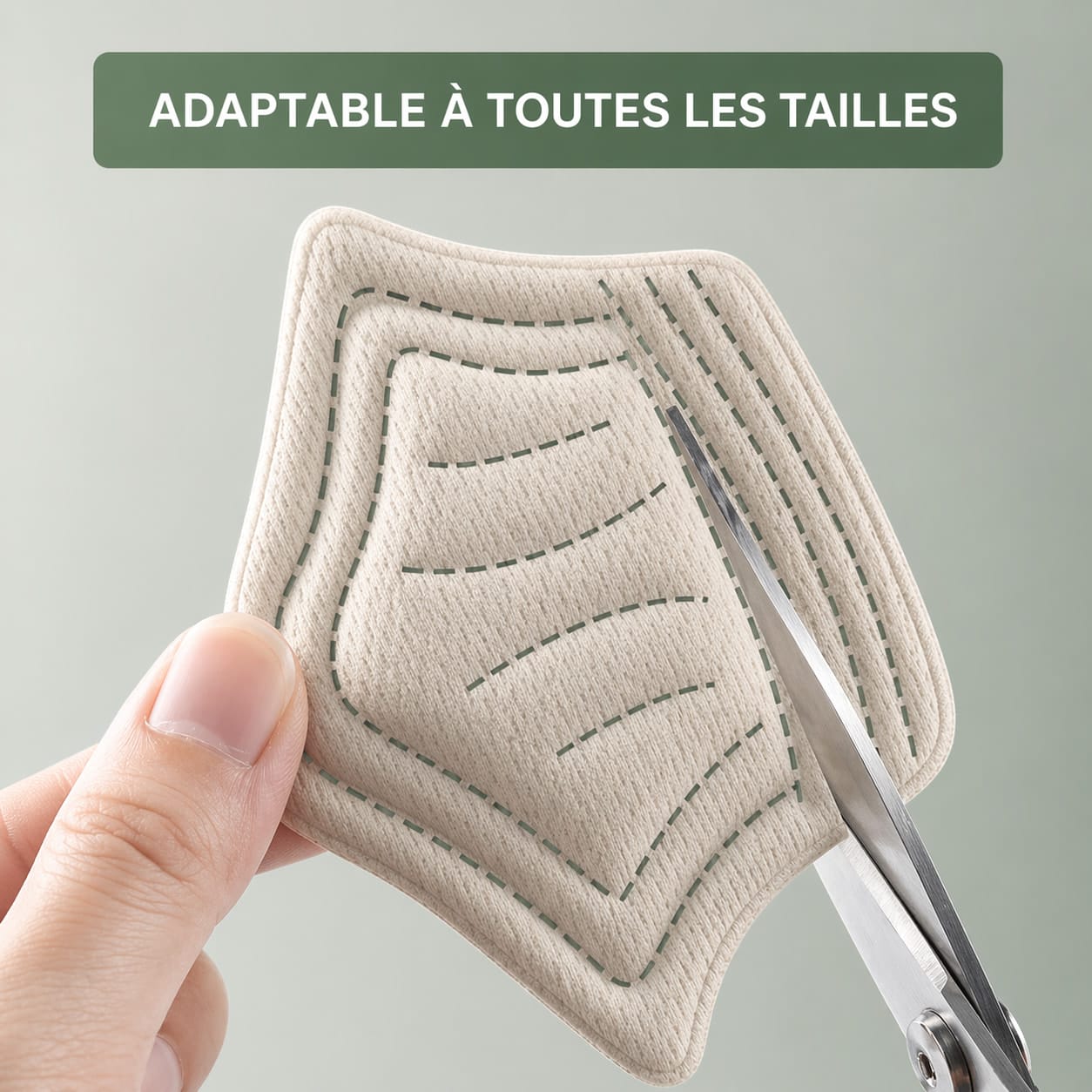 Semelle tendon d'Achille découpable aux ciseaux pour s'adapter à toutes les tailles