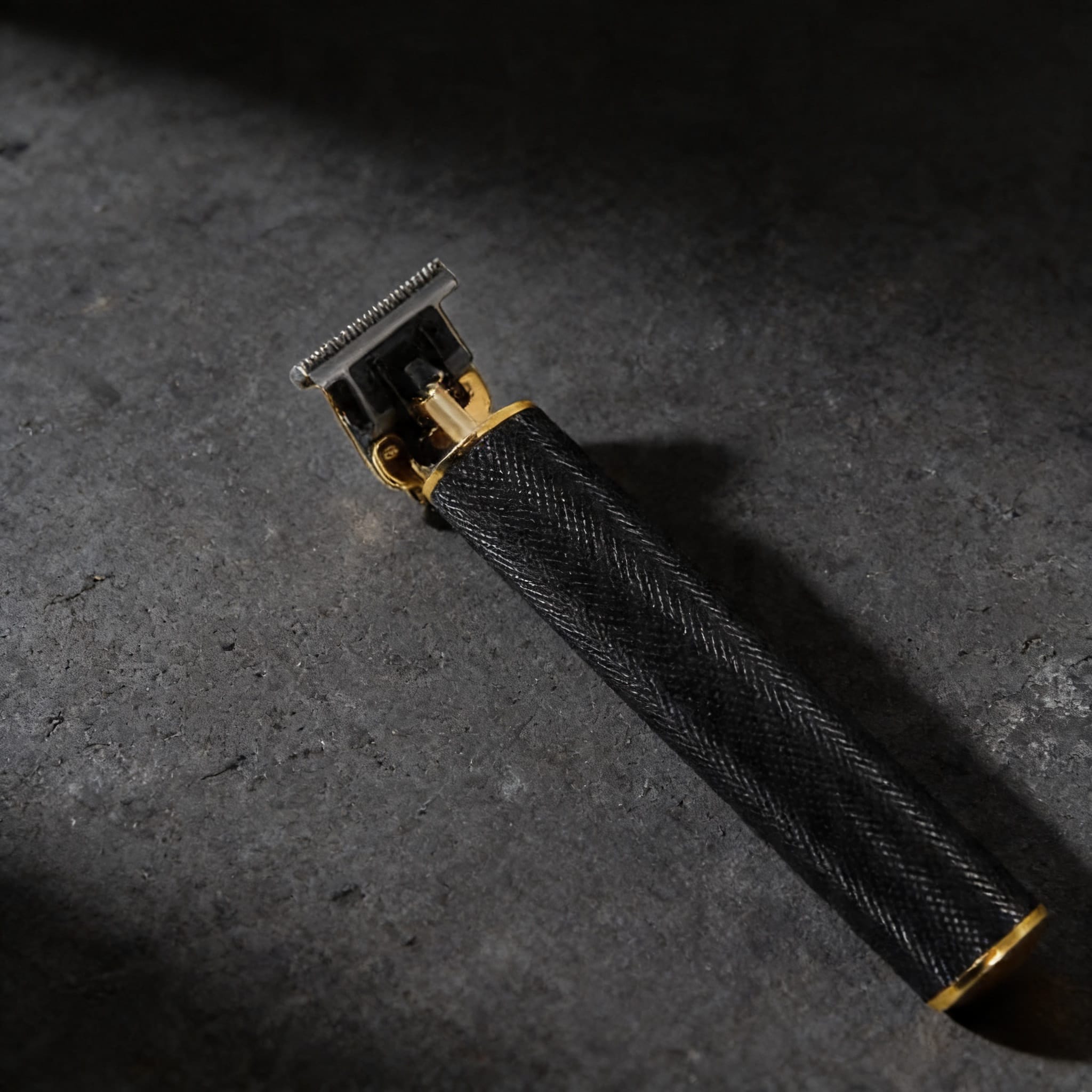 Tondeuse homme barbe cheveux noir manche texturé prise en main