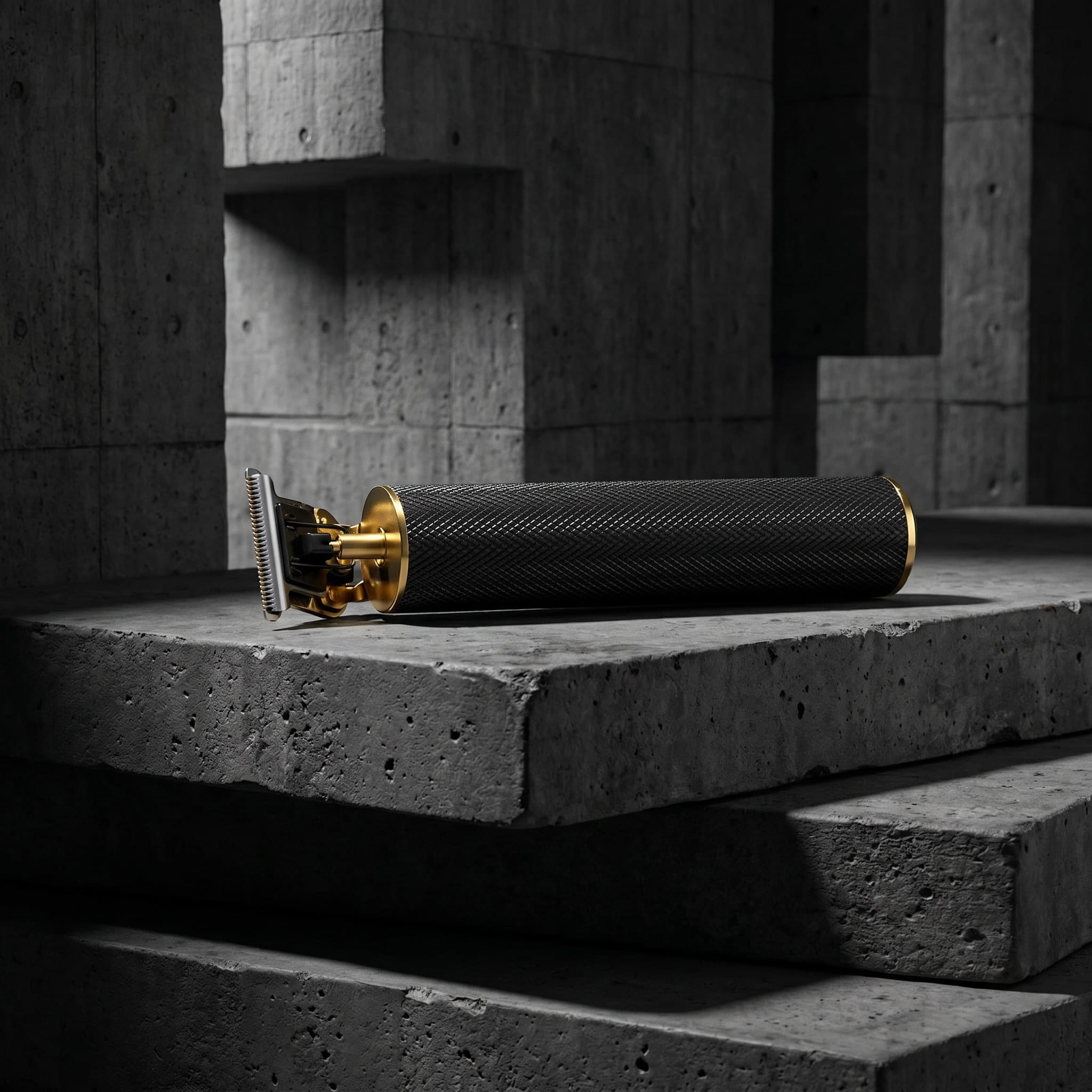 Tondeuse cheveux homme noire avec lame dorée