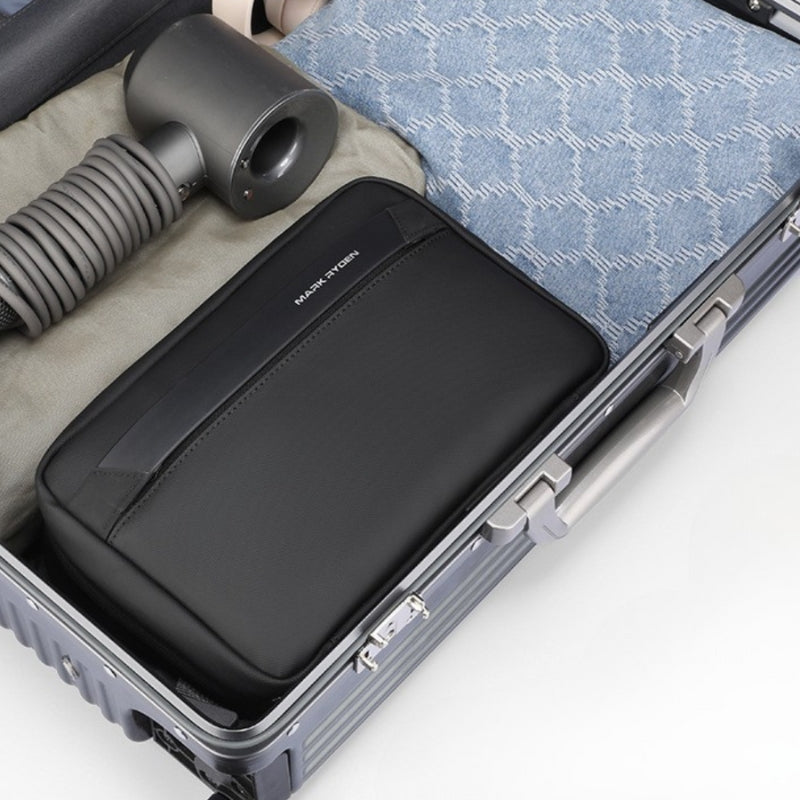 Trousse toilette homme cuir voyage compact rangement valise