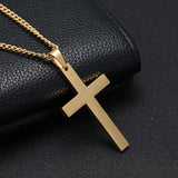 Collier et pendentif croix chrétienne or