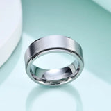 Bague anti stress anneau tournant en argent pour homme