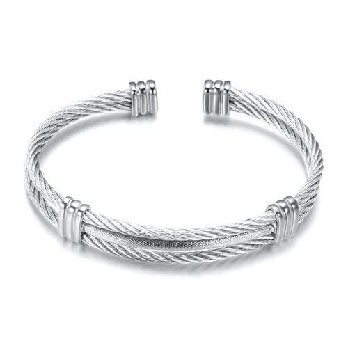 Bracelet jonc luxe argent