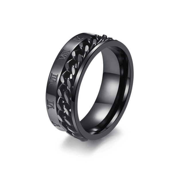 Bague anti stress homme noir