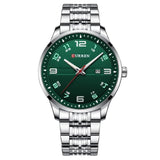 montre homme acier design luxe argent