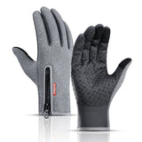 gants tactiles thermiques chauffants pour l'hiver pour homme gris