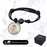 Bracelet photo projection noir