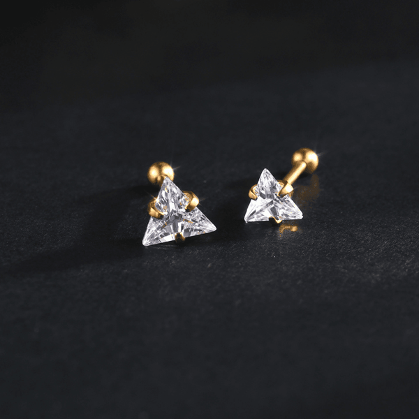 BOUCLES D'OREILLE TRIANGLE DE DIAMANT