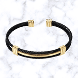 Bracelet jonc luxe or