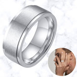 BAGUE ARGENT ANTI STRESS ANNEAU TOURNANT