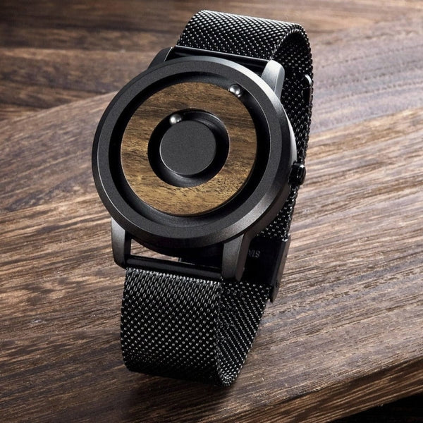 MONTRE BILLE MAGNETIQUE ET BOIS