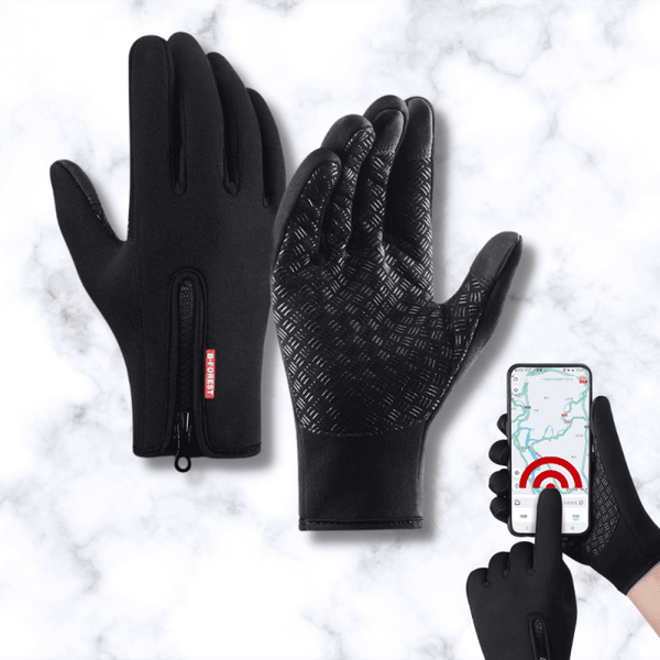 gants tactiles thermiques chauffants pour l'hiver pour homme noir