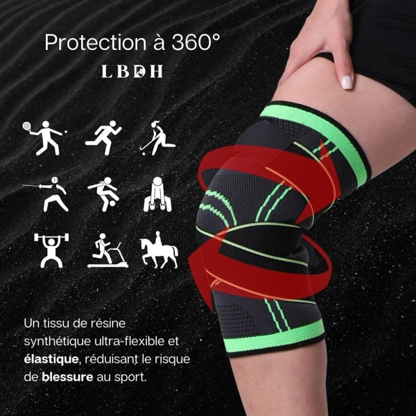 Genouillère ligamentaire ajustable pour le sport