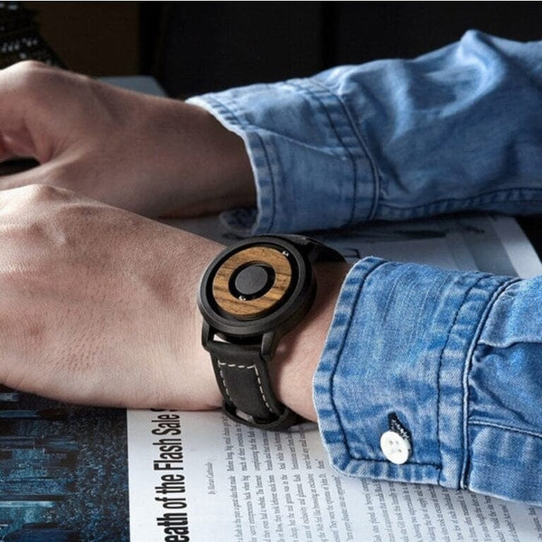 MONTRE BILLE MAGNETIQUE ET BOIS