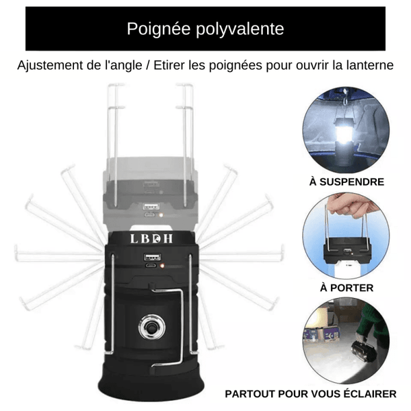 LAMPE LANTERNE DE CAMPING SOLAIRE