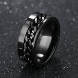 Bague anti stress homme noir