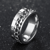 Bague anti stress homme argent