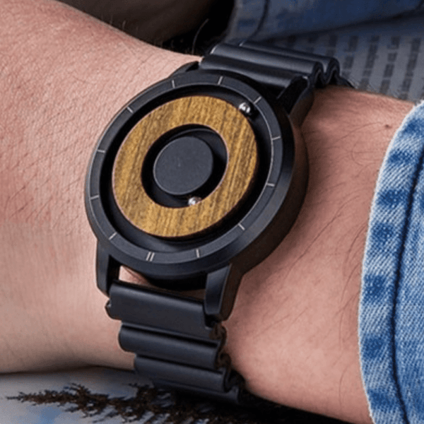 MONTRE BILLE MAGNETIQUE ET BOIS