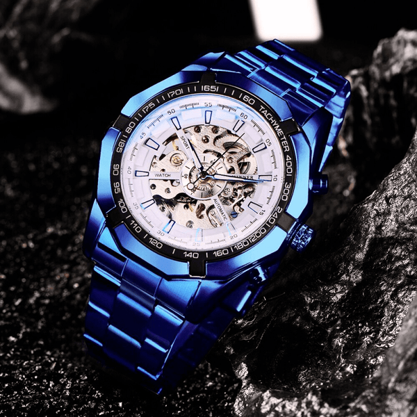 MONTRE SQUELETTE BLUE