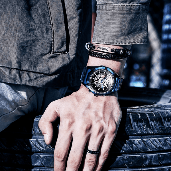 MONTRE SQUELETTE BLUE