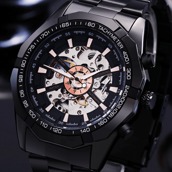 MONTRE SQUELETTE BLACK