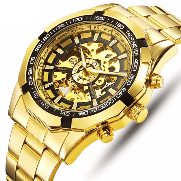 MONTRE SQUELETTE GOLD