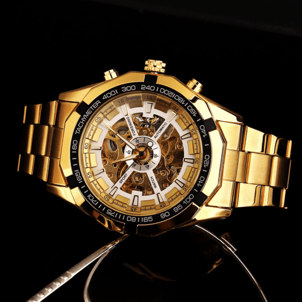 MONTRE SQUELETTE GOLD