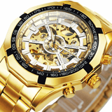 MONTRE SQUELETTE GOLD