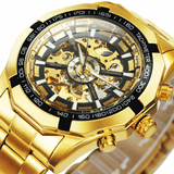 MONTRE SQUELETTE GOLD