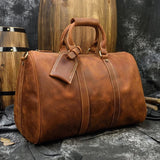 PETIT SAC DE VOYAGE CUIR MARRON