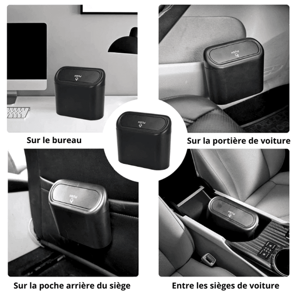 TMISHION Boîte à ordures Poubelle de Voiture Poubelle Suspendue Portative  avec Couvercle Accessoire Intérieur de Véhicule Noir - Cdiscount Maison