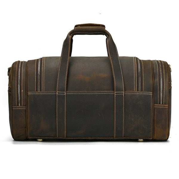 SAC DE VOYAGE CUIR MARRON VINTAGE