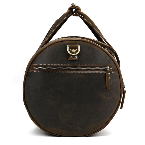 SAC DE VOYAGE CUIR MARRON VINTAGE