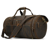 SAC DE VOYAGE CUIR MARRON VINTAGE