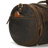 SAC DE VOYAGE CUIR MARRON VINTAGE