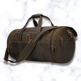 SAC DE VOYAGE CUIR MARRON VINTAGE