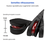 Semelles amortissantes et réhaussantes